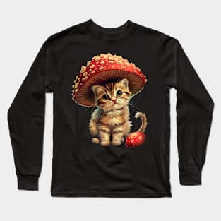 Cottagecore Aesthetic Cat Plushies Long Sleeve T-Shirt